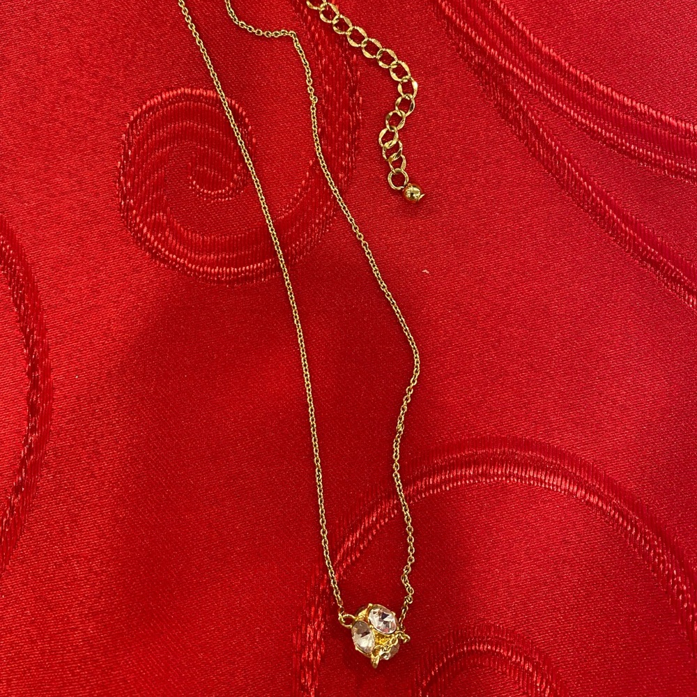 Kate Spade golden necklace with cristal ball